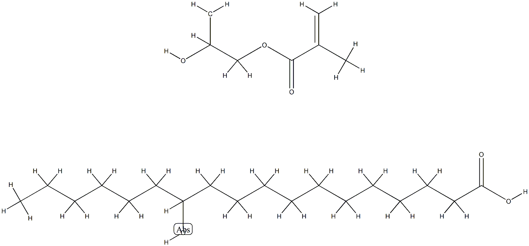 Octadecanoic acid, 12-hydroxy-, homopolymer, 2-hydroxy-3-[(2-methyl-1-oxo-2-propenyl)oxy]propyl ester 结构式