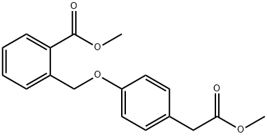 Benzeneacetic acid, 4-[[2-(methoxycarbonyl)phenyl]methoxy]-, methyl ester 结构式