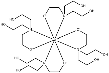 四(三乙醇胺)锆(IV) 结构式