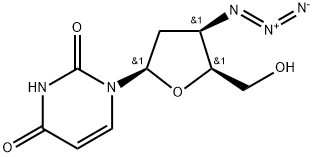 2,4(1H,3H)-Pyrimidinedione,1-(3-azido-2,3-dideoxy-b-D-threo-pentofuranosyl)- 结构式