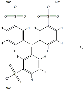 [[3,3',3''-(次膦基)三[苯磺酸]]]钯化物钠盐 结构式