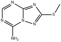 2-(METHYLTHIO)[1,2,4]TRIAZOLO[1,5-A][1,3,5]TRIAZIN-7-AMINE 结构式