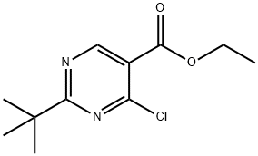 ethyl 2-tert-butyl-4-chloropyrimidine-5-carboxylate 结构式