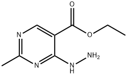 5-Pyrimidinecarboxylicacid,4-hydrazino-2-methyl-,ethylester(6CI,9CI) 结构式