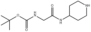 (2-氧代-2-(哌啶-4-基氨基)乙基)氨基甲酸叔丁酯 结构式