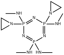 1,3-diaziridino-2,4,6-triaza-1,3,5,5-tetraaminomethyl-1,3,5-triphosphorin 结构式