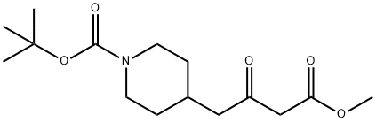 4-(4-甲氧基-2,4-二氧丁基)哌啶-1-羧酸叔丁酯 结构式