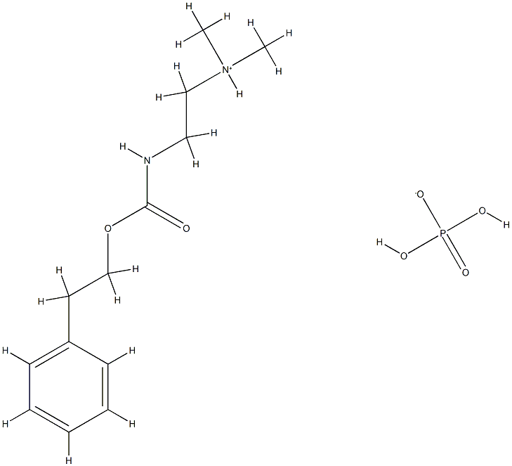 dihydroxy-oxido-oxo-phosphorane, dimethyl-[2-(phenethyloxycarbonylamin o)ethyl]azanium 结构式