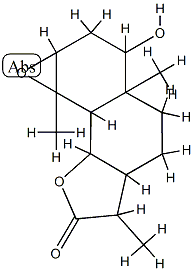 1a,3,3a,4,5,5a,6,7,8a,8b-Decahydro-3-hydroxy-3a,6,8c-trimethyloxireno[7,8]naphtho[1,2-b]furan-7(2H)-one 结构式