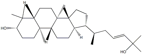 (23E)-Dammaran-23-ene-3β,25-diol 结构式