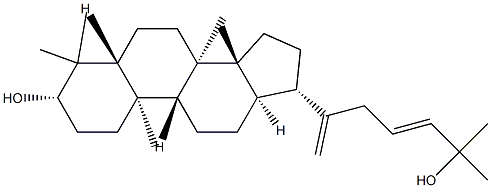 (23E)-Dammara-20,23-diene-3β,25-diol 结构式