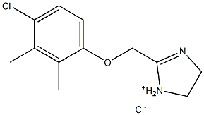 1H-Imidazole,2-[(4-chloro-2,3-dimethylphenoxy)methyl]-4,5-dihydro-, hydrochloride (1:1) 结构式