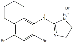 1H-Imidazol-2-amine,N-(2,4-dibromo-5,6,7,8-tetrahydro-1-naphthalenyl)-4,5-dihydro-, hydrobromide(1:1) 结构式