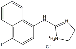 1H-Imidazol-2-amine,4,5-dihydro-N-(4-iodo-1-naphthalenyl)-, hydrochloride (1:1) 结构式