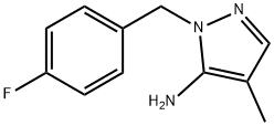 1-(4-氟苄基)-4-甲基-1H-吡唑-5-胺 结构式