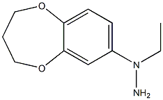 1-(1-(3,4-dihydro-2H-benzo[b][1,4]dioxepin-7-yl)ethyl)hydrazine 结构式
