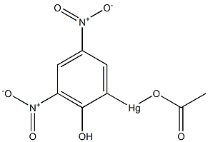 3,5-DINITRO-2-HYDROXYPHENYLMERCURY(II)ACETATE 结构式