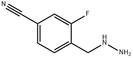 3-fluoro-4-(hydrazinylmethyl)benzonitrile 结构式