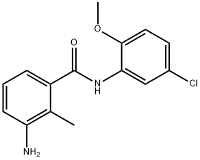 3-amino-N-(5-chloro-2-methoxyphenyl)-2-methylbenzamide 结构式