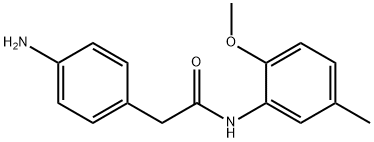 2-(4-aminophenyl)-N-(2-methoxy-5-methylphenyl)acetamide 结构式