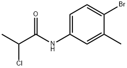 N-(4-溴-3-甲基苯基)-2-氯丙酰胺 结构式