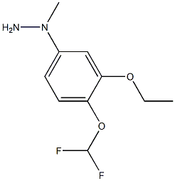 1-([4-(difluoromethoxy)-3-ethoxyphenyl]methyl)hydrazine 结构式