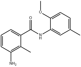 3-amino-N-(2-methoxy-5-methylphenyl)-2-methylbenzamide 结构式