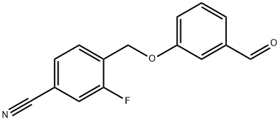 3-fluoro-4-[(3-formylphenoxy)methyl]benzonitrile 结构式