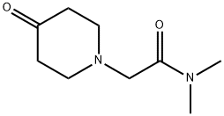 N,N-二甲基-2-(4-氧亚基哌啶-1-基)醋胺石 结构式