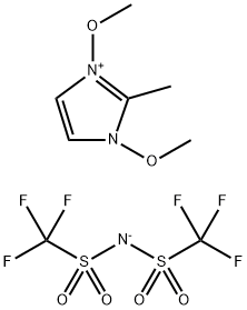 1,3-二甲氧基-2-甲基咪唑双(三氟甲基磺酰)亚胺 结构式