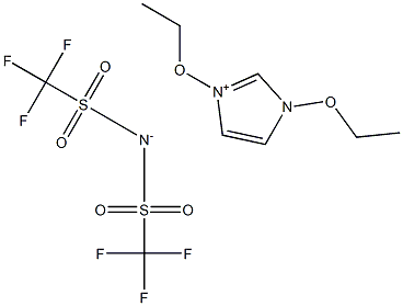 1,3-二乙氧基咪唑双(三氟甲磺酰)亚胺 结构式