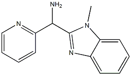 C-(1-Methyl-1H-benzoimidazol-2-yl)-C-pyridin-2-yl-methylamine 结构式