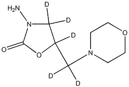 4,4,5-三氘代-3-氨基-5-(4-吗啉基双氘甲基)-2-恶唑烷酮 结构式