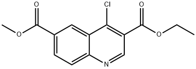 3-乙基 6-甲基 4-氯喹啉-3,6-二甲酸基酯 结构式
