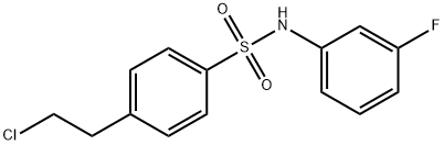 4-(2-CHLOROETHYL)-N-(3-FLUOROPHENYL)-BENZENESULFONAMIDE 结构式