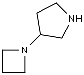 3-(1-Azetidinyl)pyrrolidine 结构式