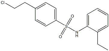 4-(2-CHLOROETHYL)-N-(2-ETHYLPHENYL)-BENZENESULFONAMIDE 结构式