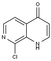 8-氯-1H-1,7-萘啶-4-酮 结构式