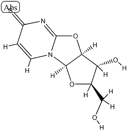 (2R)-2,3,3aβ,9aβ-Tetrahydro-3β-hydroxy-2α-(hydroxymethyl)-6H-furo[2',3':4,5]oxazolo[3,2-a]pyrimidine-6-thione 结构式