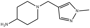 1-[(1-methyl-1H-pyrazol-4-yl)methyl]piperidin-4-amine 结构式