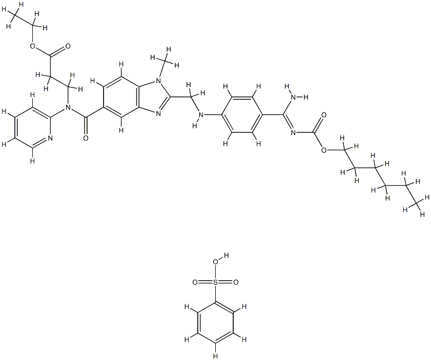 苯磺酸达比加群酯 结构式