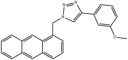 1-(1-ANTHRACENYLMETHYL)-4-(3-METHOXYPHENYL)-1H-[1,2,3]TRIAZOLE 结构式