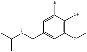 2-bromo-6-methoxy-4-[(propan-2-ylamino)methyl]phenol 结构式