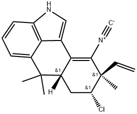 [6aS,(-)]-8α-Chloro-9β-ethenyl-2,6,6aβ,7,8,9-hexahydro-10-isocyano-6,6,9-trimethylnaphtho[1,2,3-cd]indole 结构式