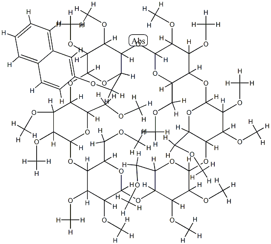 单-6-O-(2-萘基)-全-O-甲基-Α-环糊精 结构式