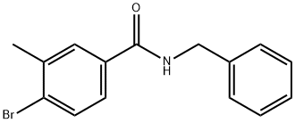 N-苄基-4-溴-3-甲基苯甲酰胺 结构式
