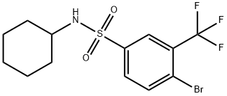 4-溴-N-环己基-3-(三氟甲基)苯磺酰胺 结构式
