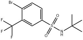 4-溴-N-叔丁基-3-(三氟甲基)苯磺酰胺 结构式