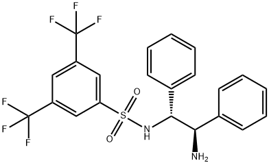 1R,2R-N-(3,5-双(三氟甲基)苯磺酰基)-1,2-二苯基乙二胺 结构式