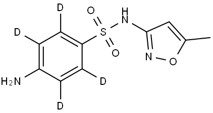 Sulfamethoxazole D4 (benzene D4) 结构式